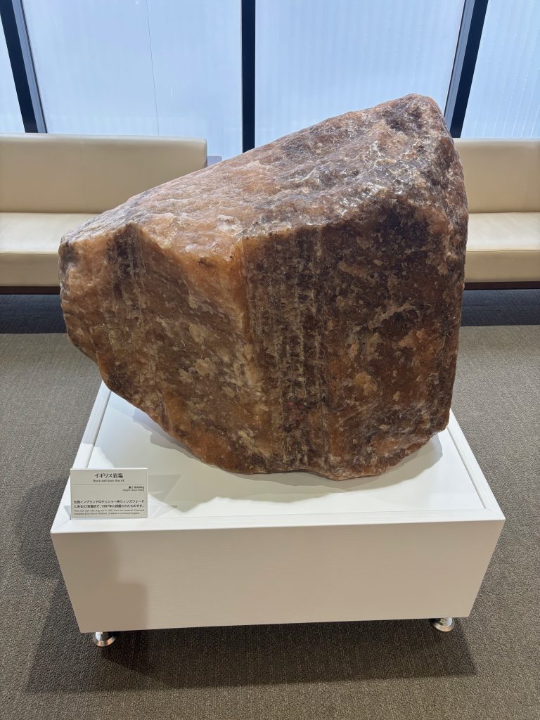 A huge boulder of rock salt on display in the "Tobacco & Salt Museum" in Tokyo