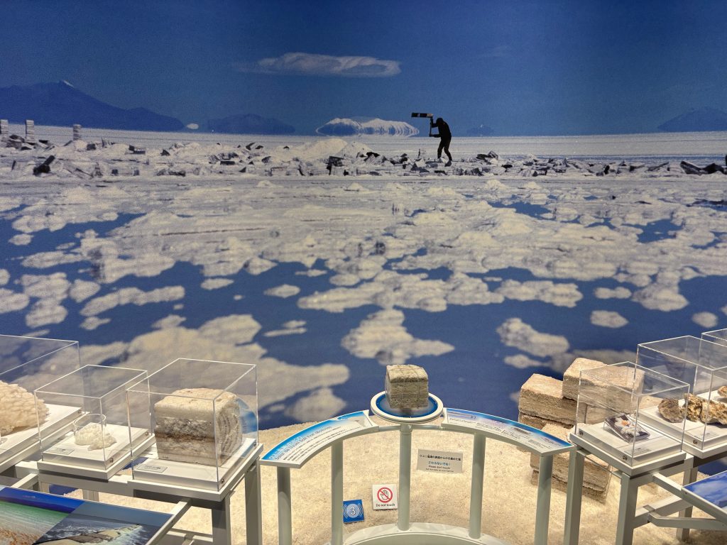 A diorama depicting traditional salt production in Japan at the Tobacco & Salt Museum in Tokyo
