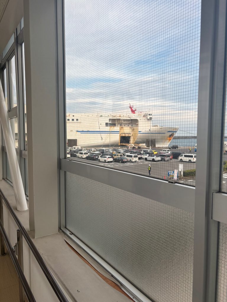 Overlooking the Sunflower ferry in Oarai, Japan