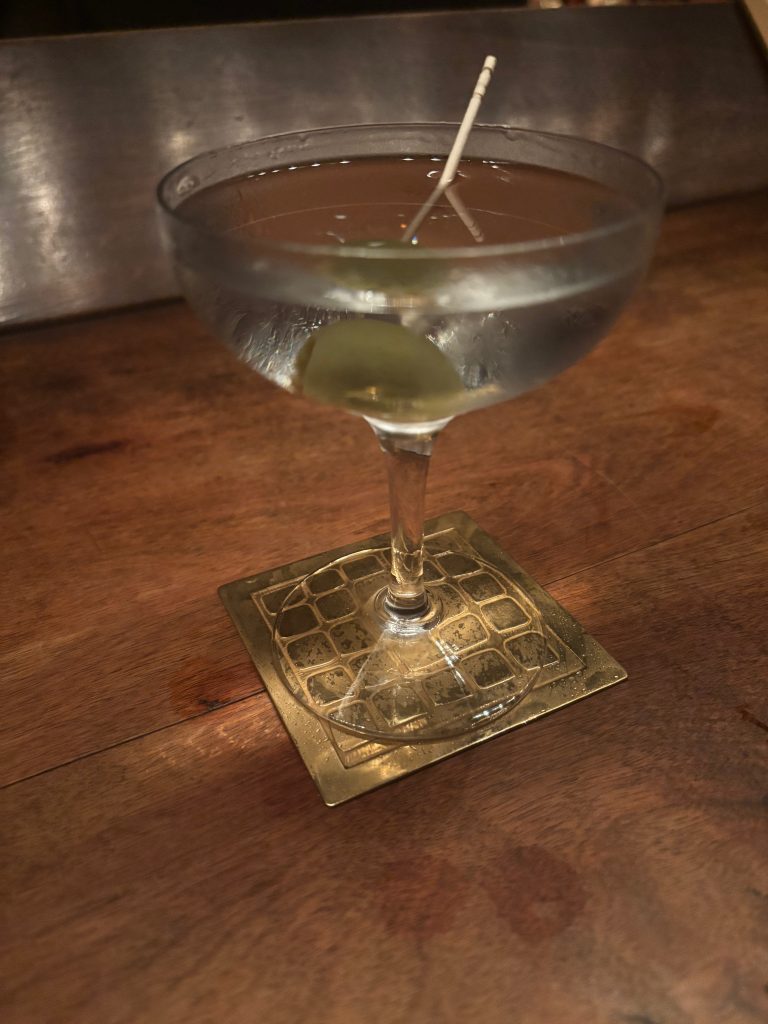 A classic gin martini at Bar Solitude in Sapporo